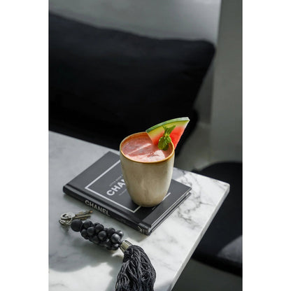 Stoneware handleless cup, medium - Portuguese