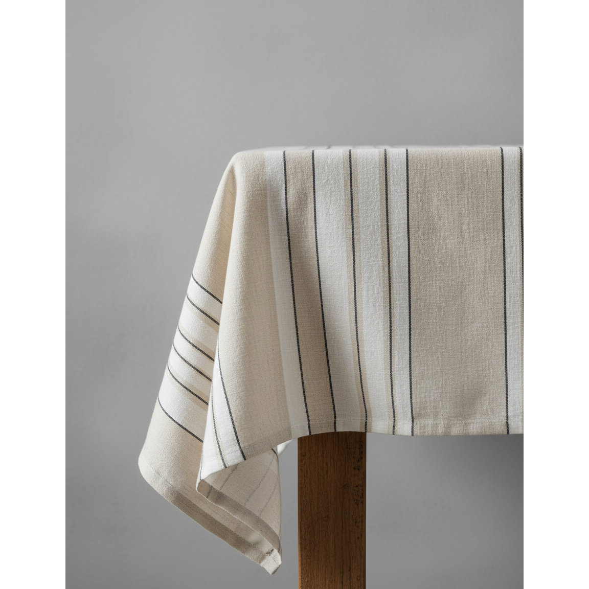 Linen tablecloth, striped, 150×300 cm