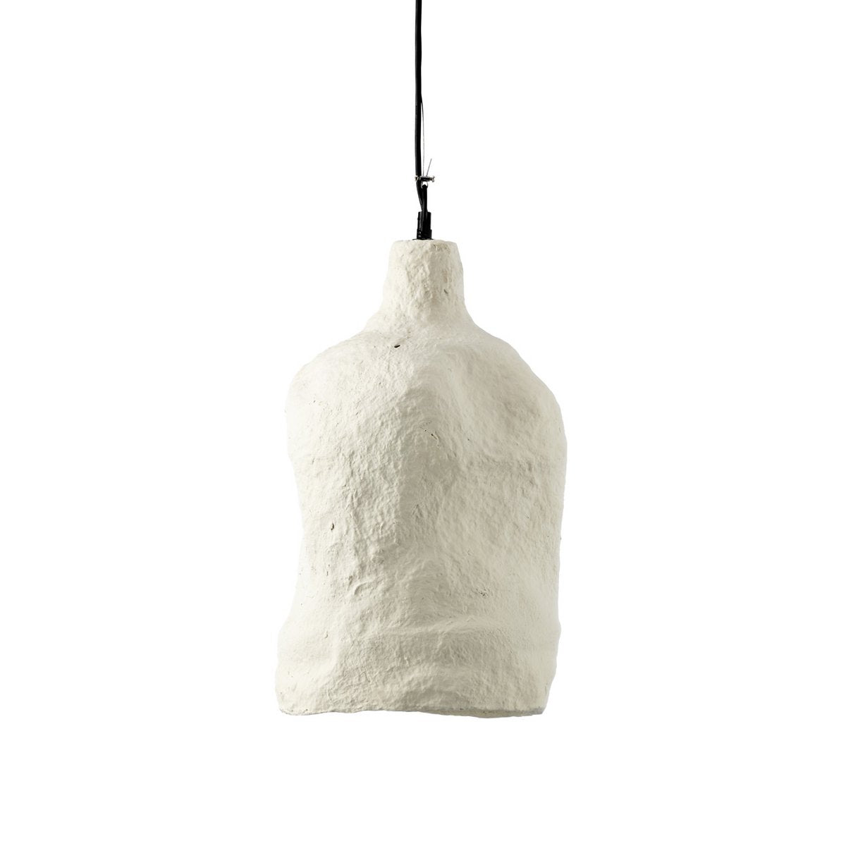 Paper pendant shade L – white, handcrafted