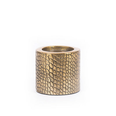 Croco candle holder, brass - M