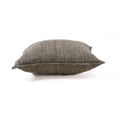 Pudebetræk i hør, sort natur - 50×50 cm