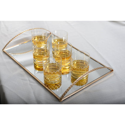 Whisky glasses, set of 6 - crystalline, 280 ml