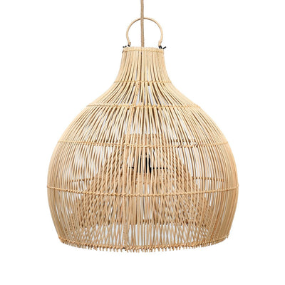 Rattan Pendelleuchte 50 cm – Hummerfalle, beige, nur Schirm