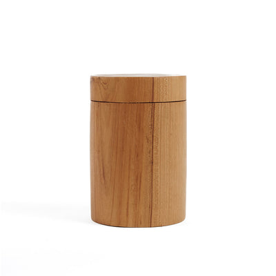 Teak root storage jar 8 × 12 cm - brown, Indonesia