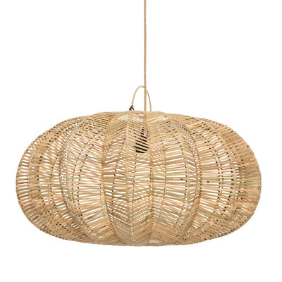 Rattan pendant light, 45 cm - natural beige lantern