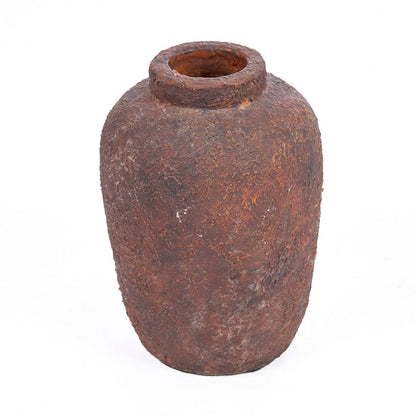 Terracotta vase, small - burgundy handmade