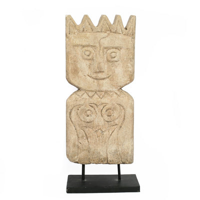 Sandstone tribal sculpture - Natural, 47 cm