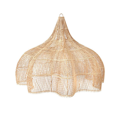 Handwoven rattan pendant shade 110 cm - natural, XL sculptural form