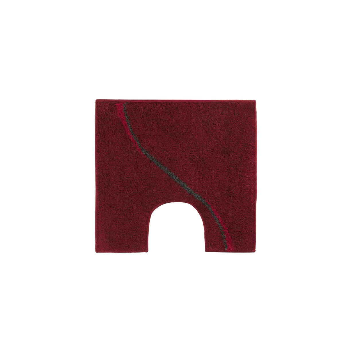 Acrylic bath mat with anti-slip, 100×60 cm - Red
