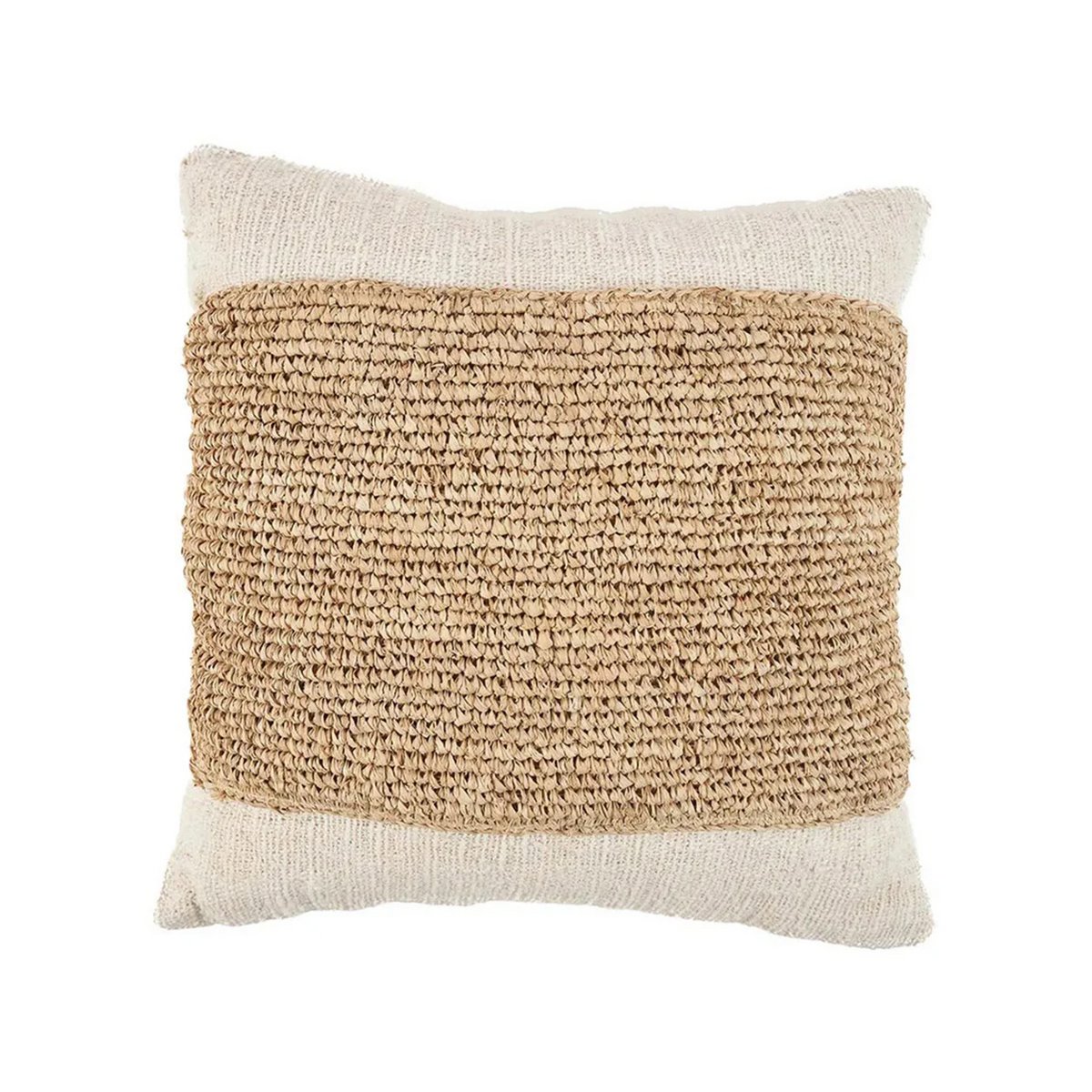 Kissenbezug aus Bast und Baumwolle – 50×50 cm