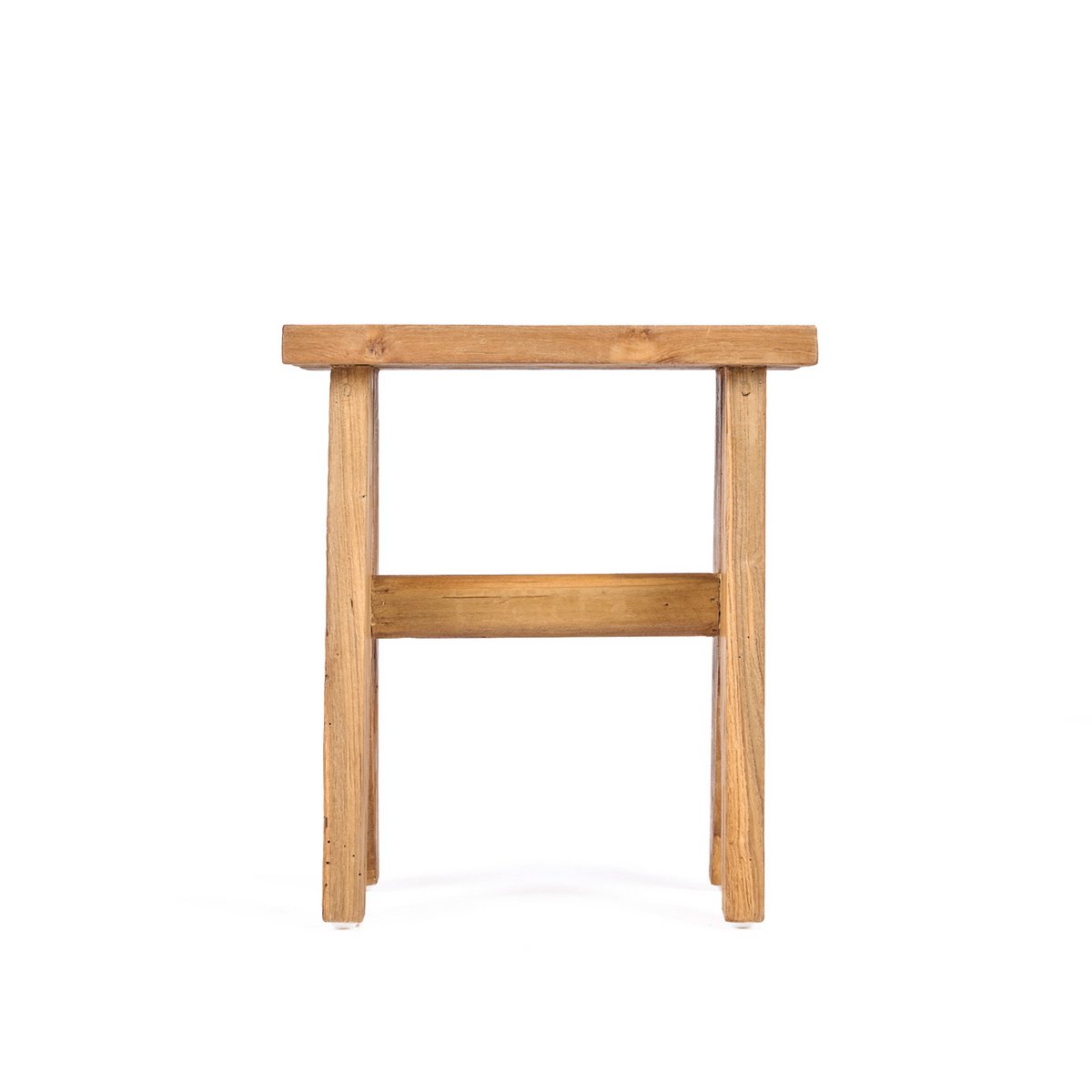Teak stool with sturdy legs - 40 cm