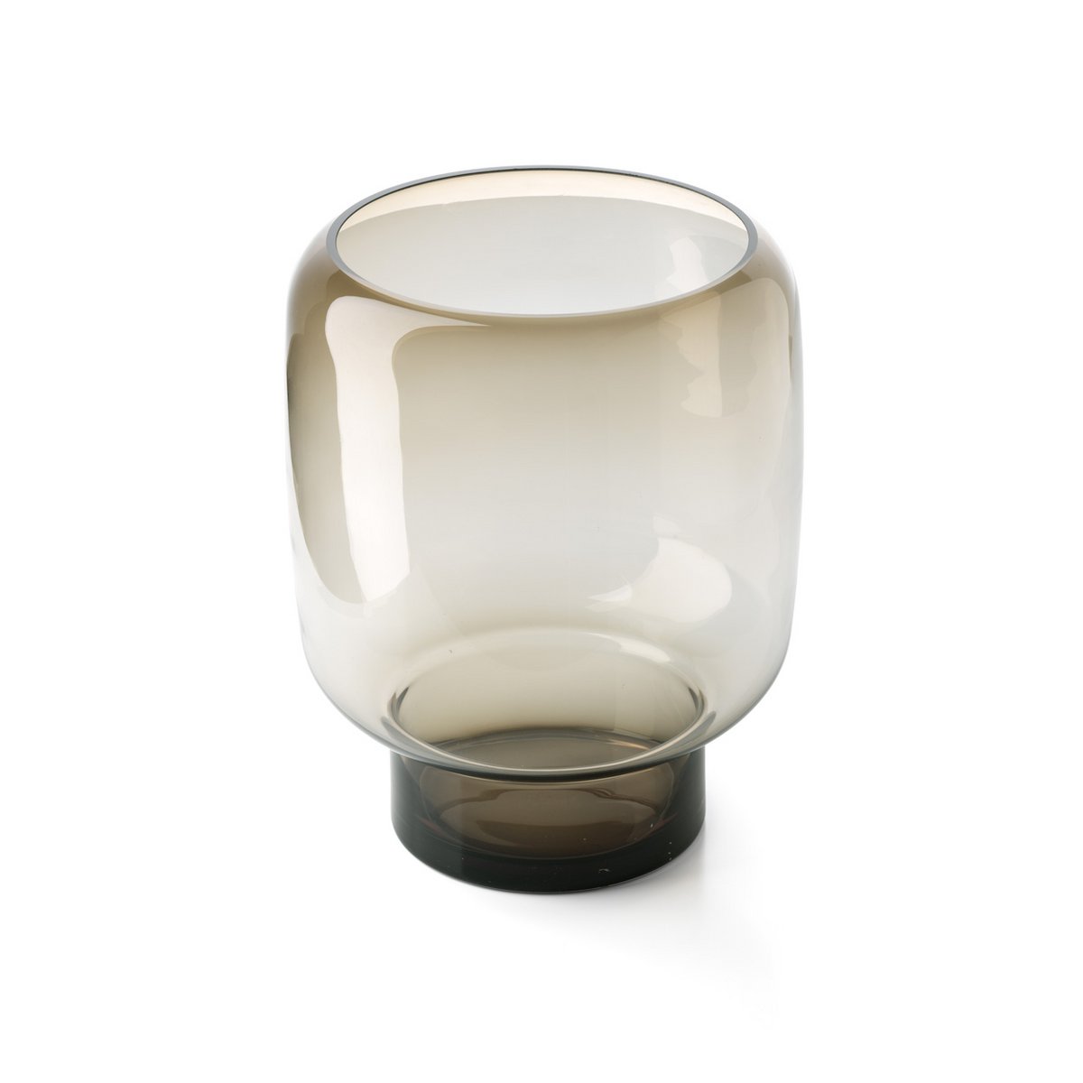 Glas Røget Terningevase, Brun - Stor