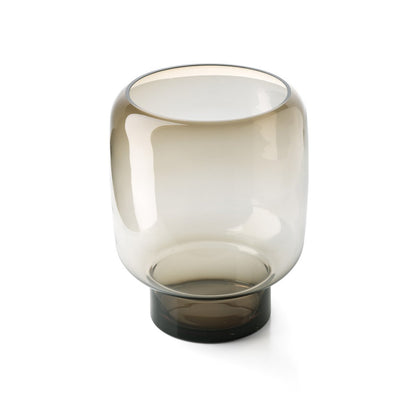Glas Røget Terningevase, Brun - Stor