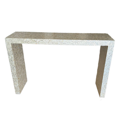 Pearl-white console table 116 × 30 × 77 cm – made in Vietnam