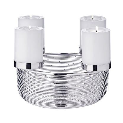 Stainless steel advent wreath Rio, 26 cm