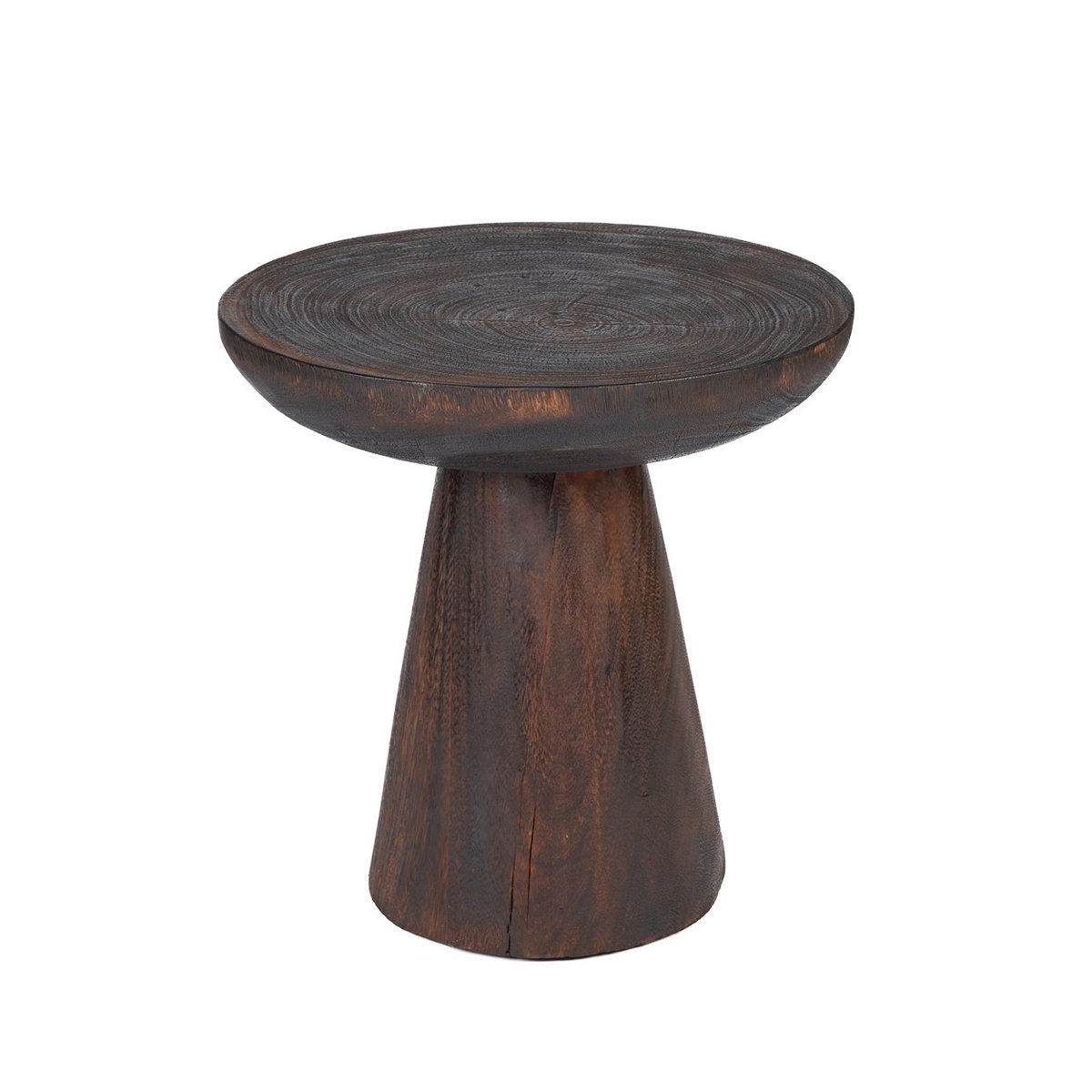 Cone Alone Side Table, 50 cm - Dark walnut