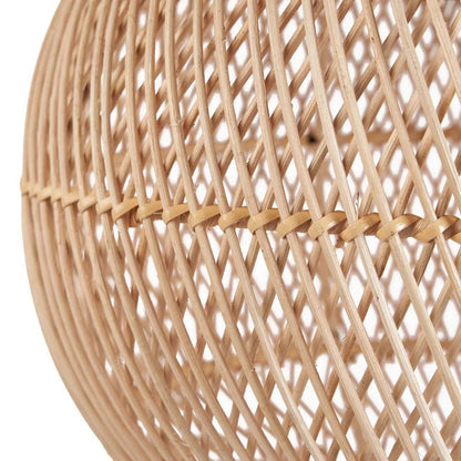 Håndvævet pendel i rattan, kugleformet, Ø 50 cm - natur, medium