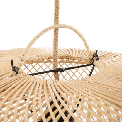 Wholly pendant light, small – hand-woven rattan