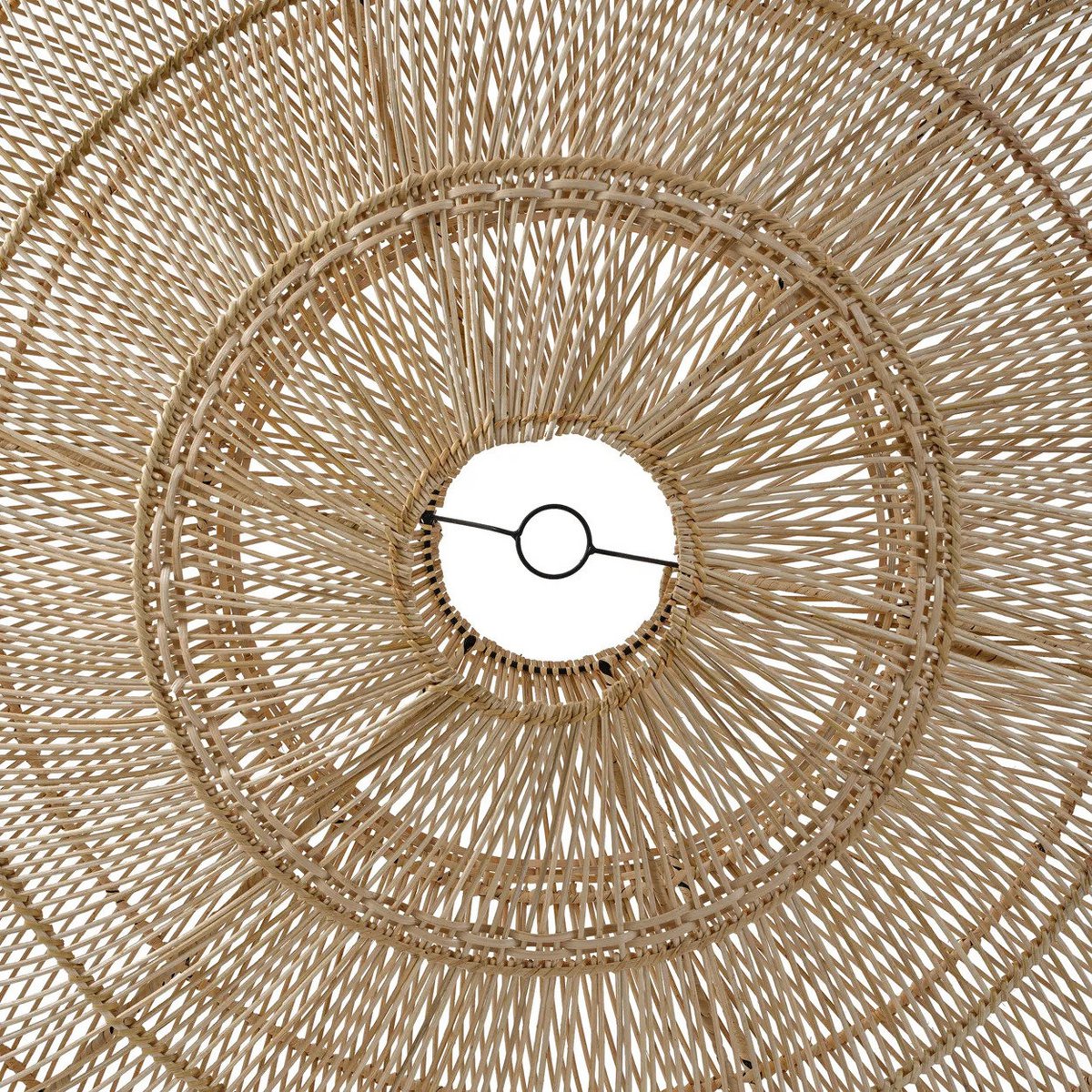 Natural rattan disc pendant light XL - 150 cm wide