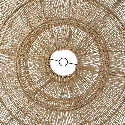 Natural rattan disc pendant light XL - 150 cm wide
