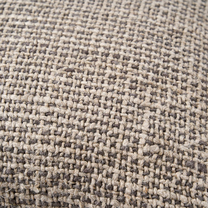 Linen cushion cover 50×50 cm – natural black grain texture