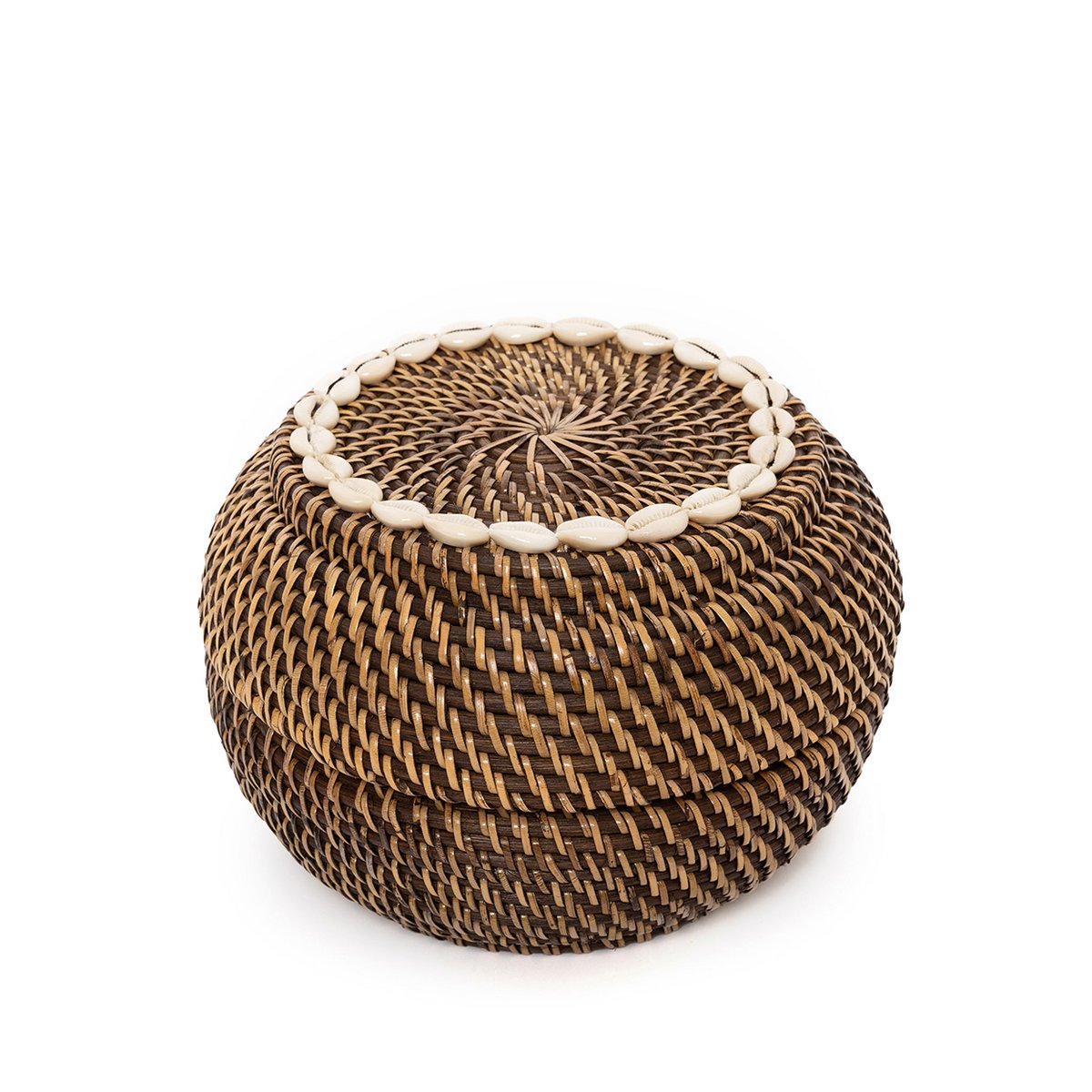 Colonial peek-a-boo basket, rattan - M