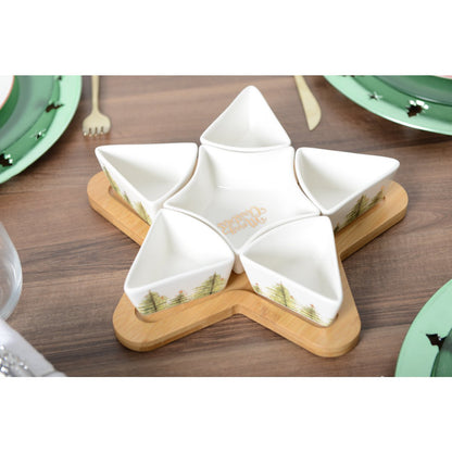 Ceramic aperitif cups, set of 6 – fir tree form