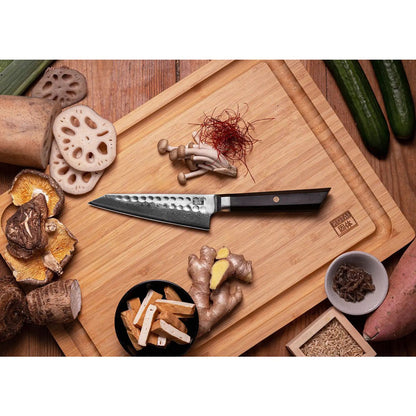 Damascus stainless steel petty knife 135 mm - wood handle