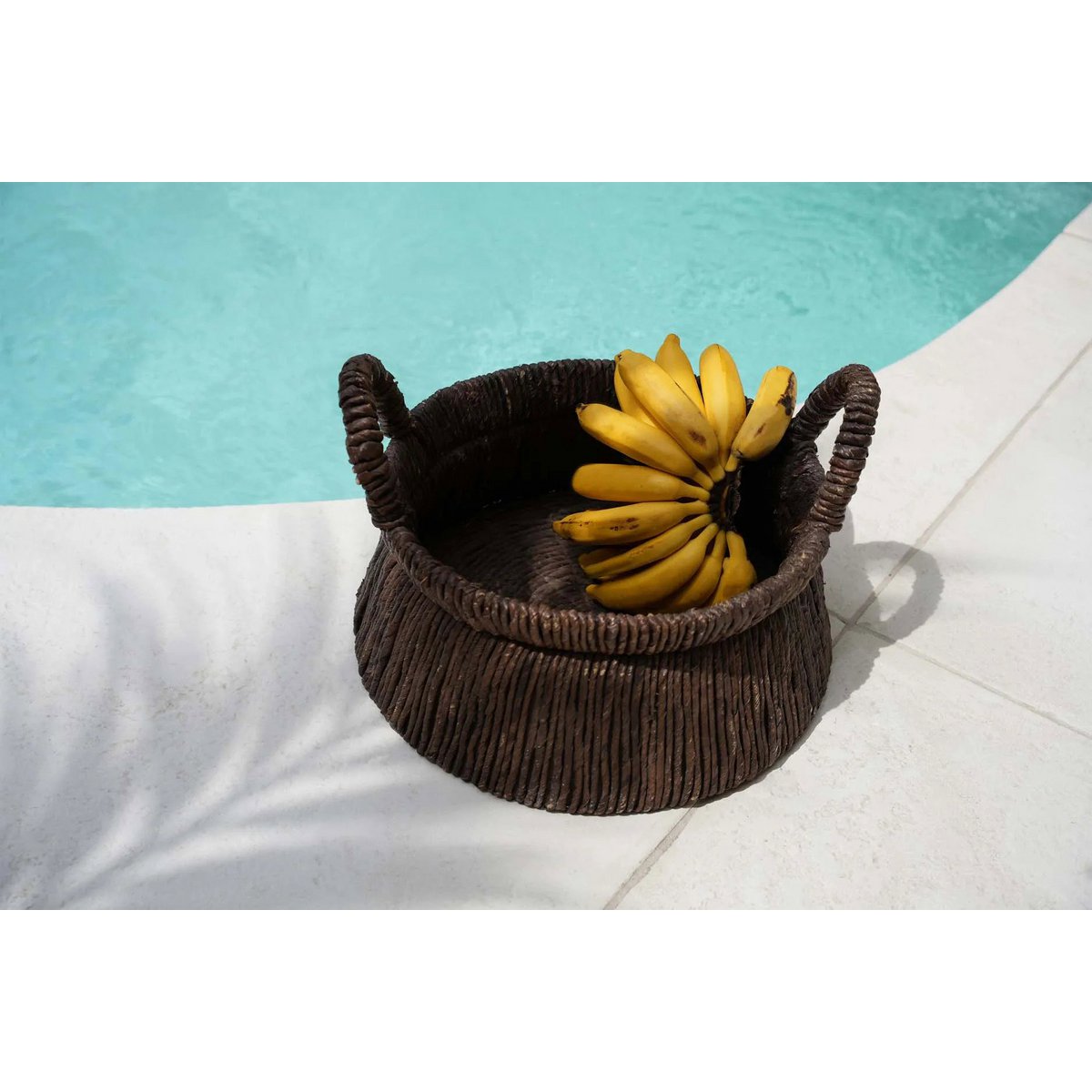 Runder Palmenblattkorb 42 × 26 cm – Natur