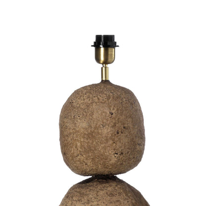 Papier-mâché floor lamp, mud finish - Extra Large