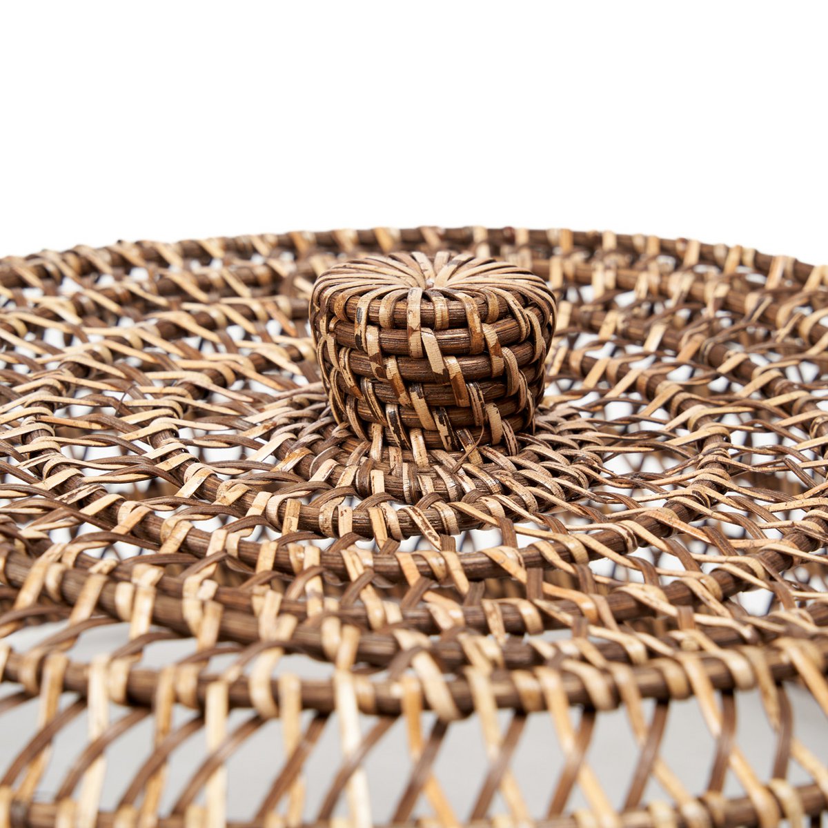 Rattan food cover, natural brown - M
