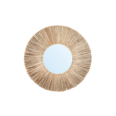 Grass mirror, round, 45 cm - coastal texture