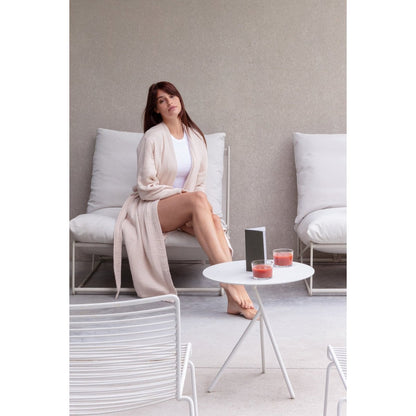 Muslin cotton-bamboo bathrobe L – rose dust