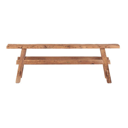 Teak bench, natural - 150 × 50 cm