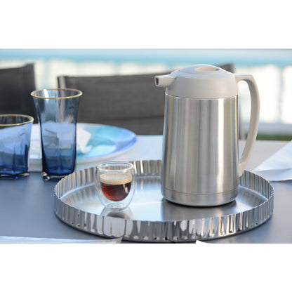 Stainless steel & plastic coffee server 1 L - rounded interior