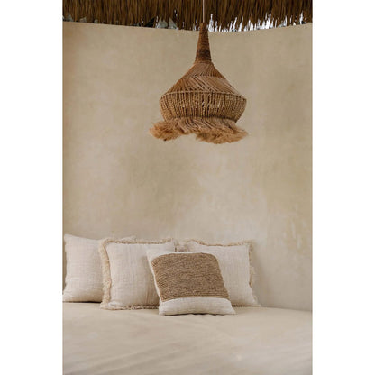 Abaca grass pendant lamp, natural - L