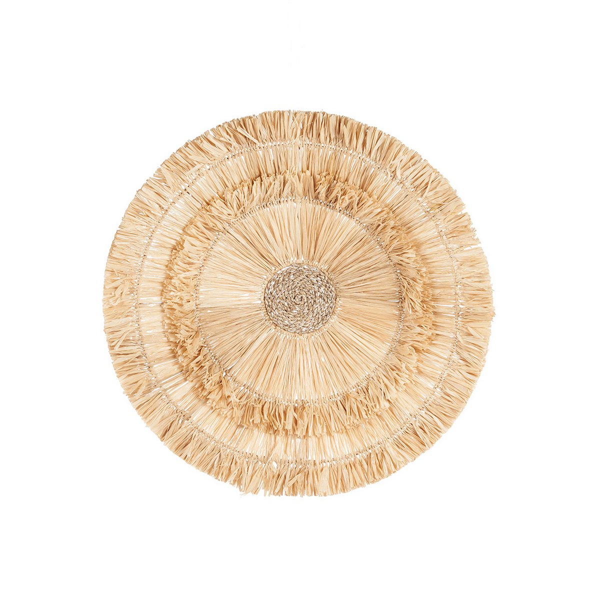 Sisal-Wandkreis 60 cm – runde Wanddeko, natur