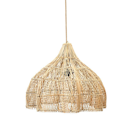 Pendelleuchtenschirm aus Naturrattan 60 cm – handgeflochten Whipped