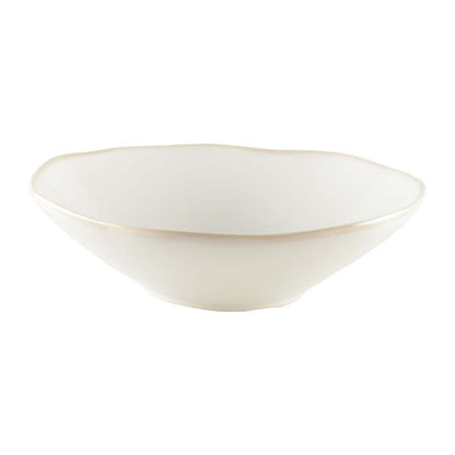 Porcelain deep plate, white, 21 cm