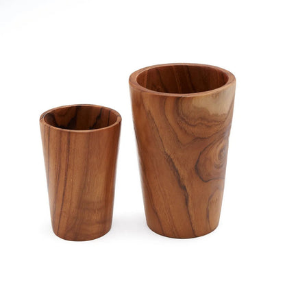 Teak root wood cup, tall - 16 cm