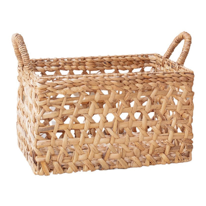 Water hyacinth shelf basket L – 45 × 34 × 27 cm