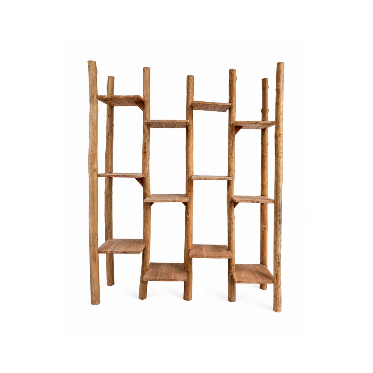 Teak-Regal, gestuft, 220 cm - groß