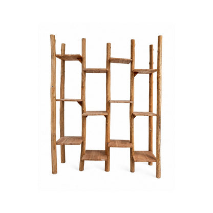 Teak-Regal, gestuft, 220 cm - groß
