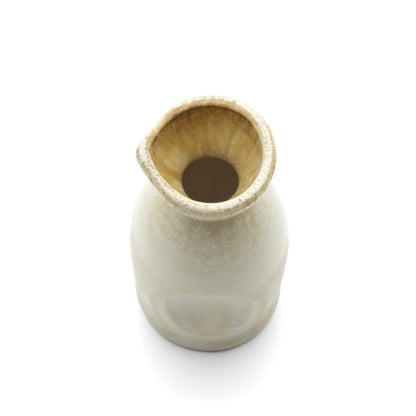 Ceramic saké pourer - White honey glaze - 12.8 cm