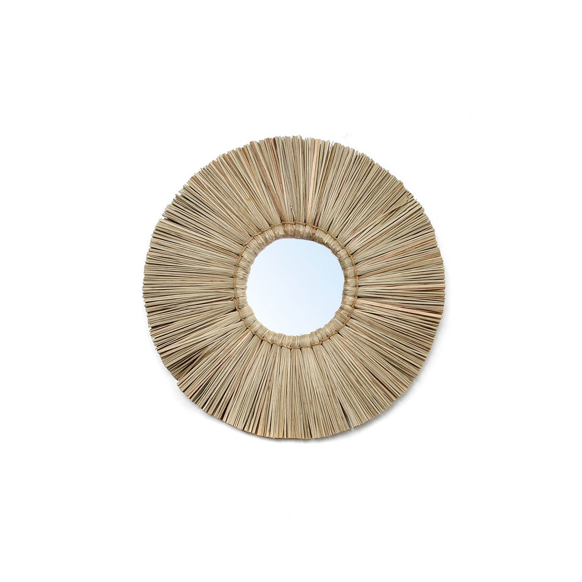 Gras-Spiegel, rund, 35 cm – Küstenstruktur