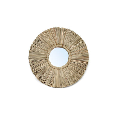 Grass mirror, round, 35 cm - coastal texture