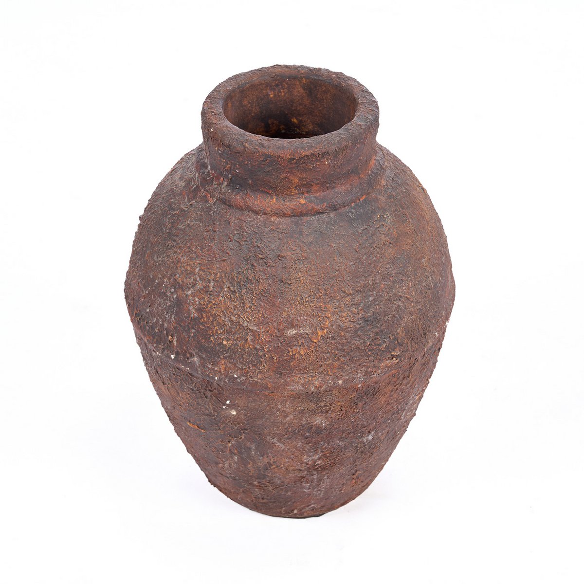 Terracotta amphora vase, medium - burgundy
