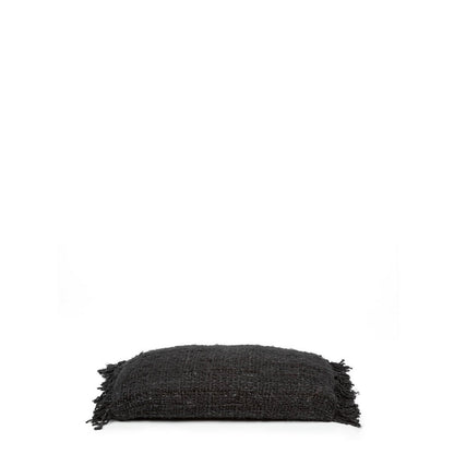 Hand-dyed cotton cushion cover, black navy - 30×50cm