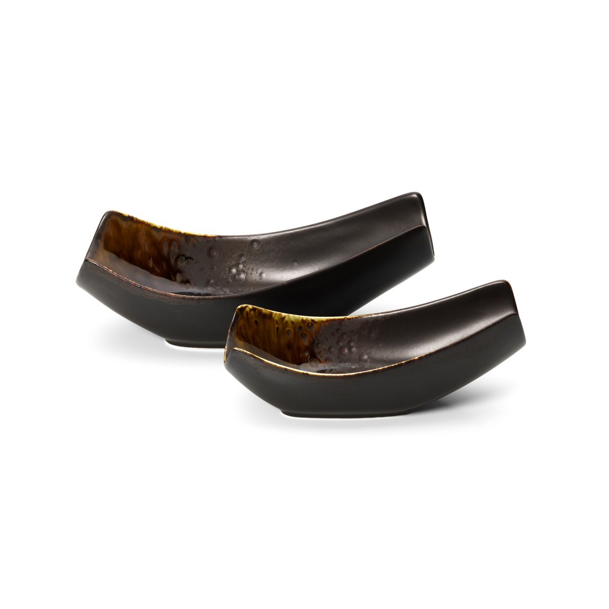Ceramic serving bowl 21.8 cm - warm brown glaze