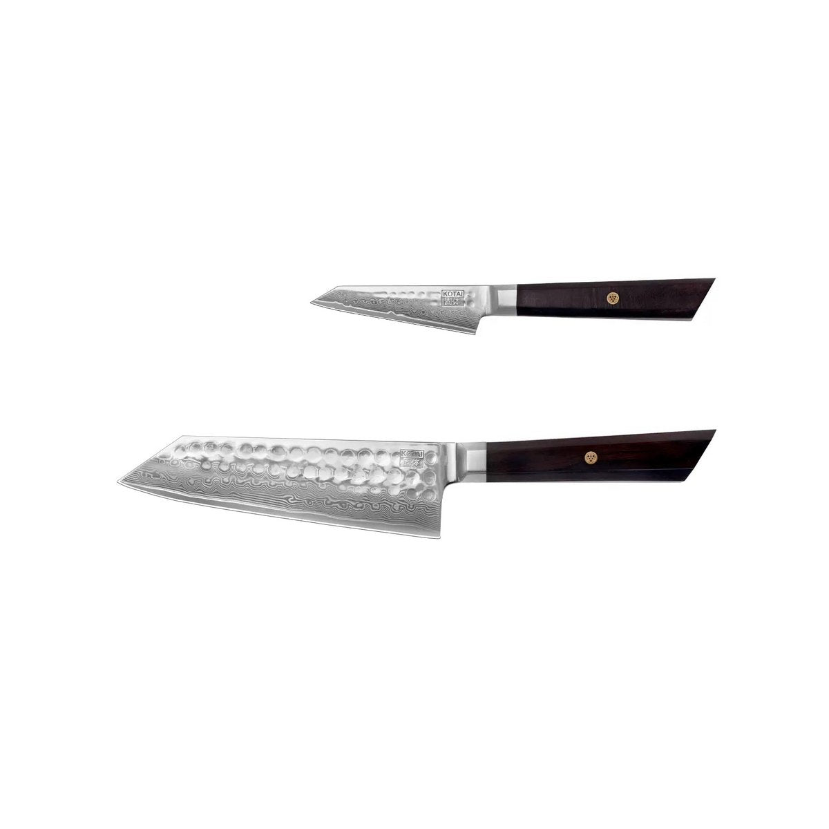 Bunka Damascus starter set, 2 knives - paring and santoku